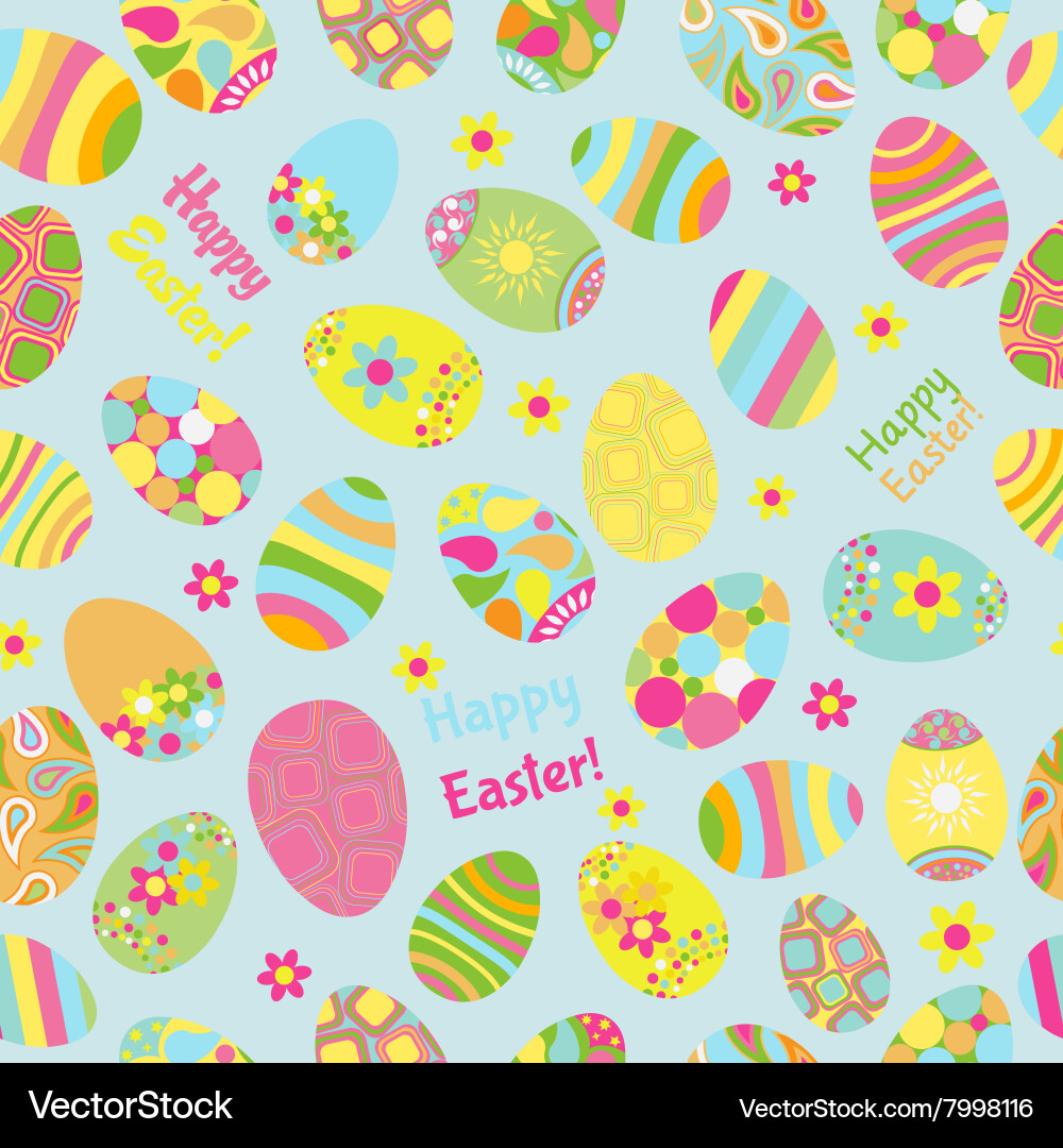 Colorful Easter Egg Pattern vector image