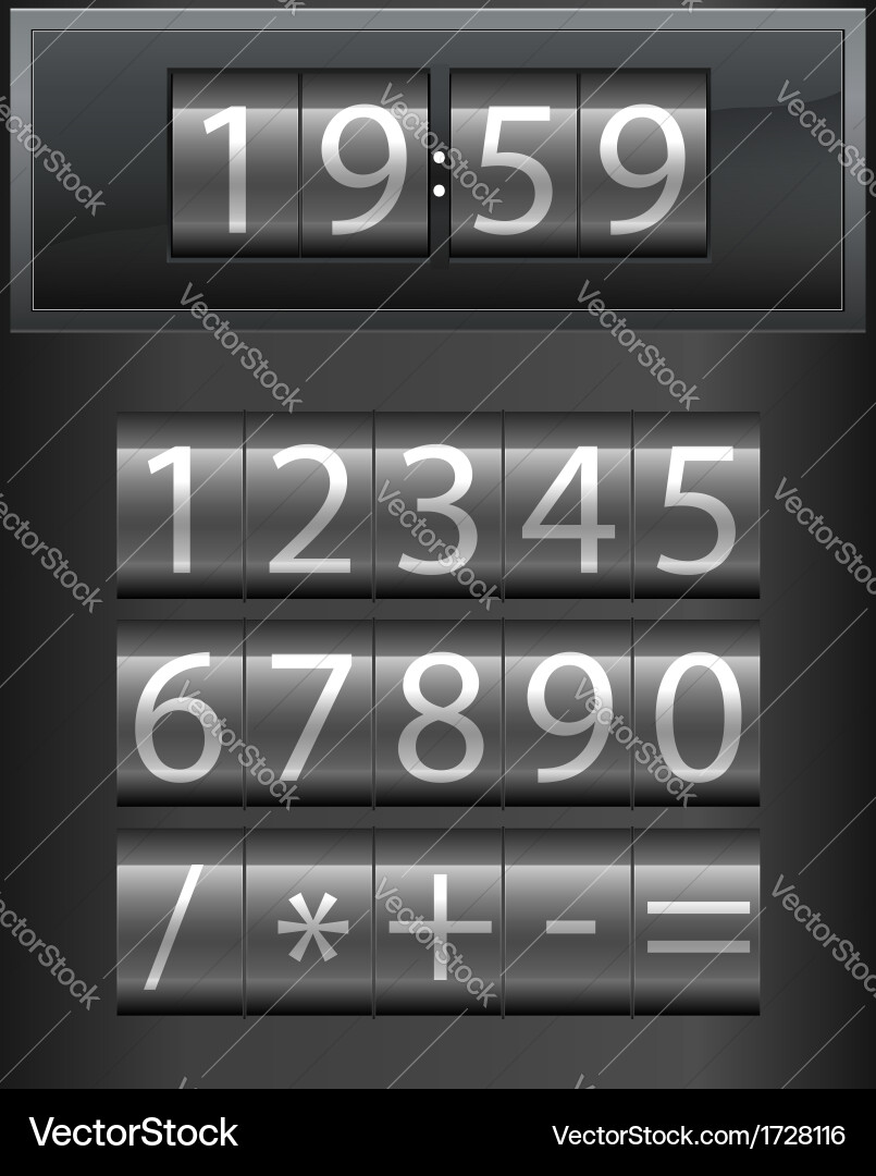 Digital Countdown Timer Display vektorbild