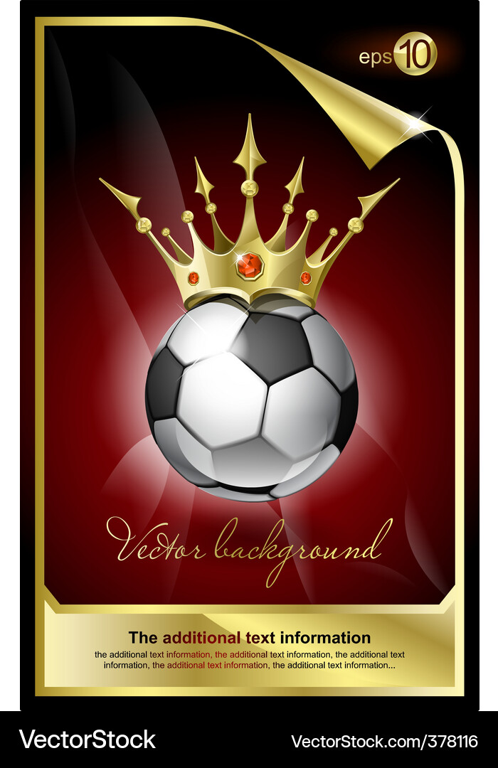 Royal Football Poster Vector Image