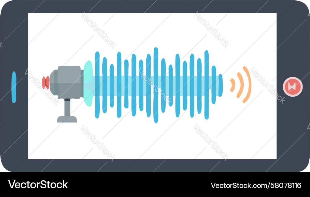 Voice Command Recognition Icon Vector Image