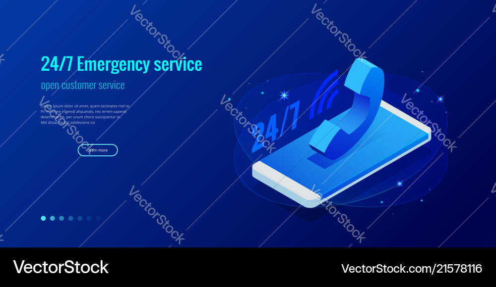 Web page design templates for call center support Vector Image