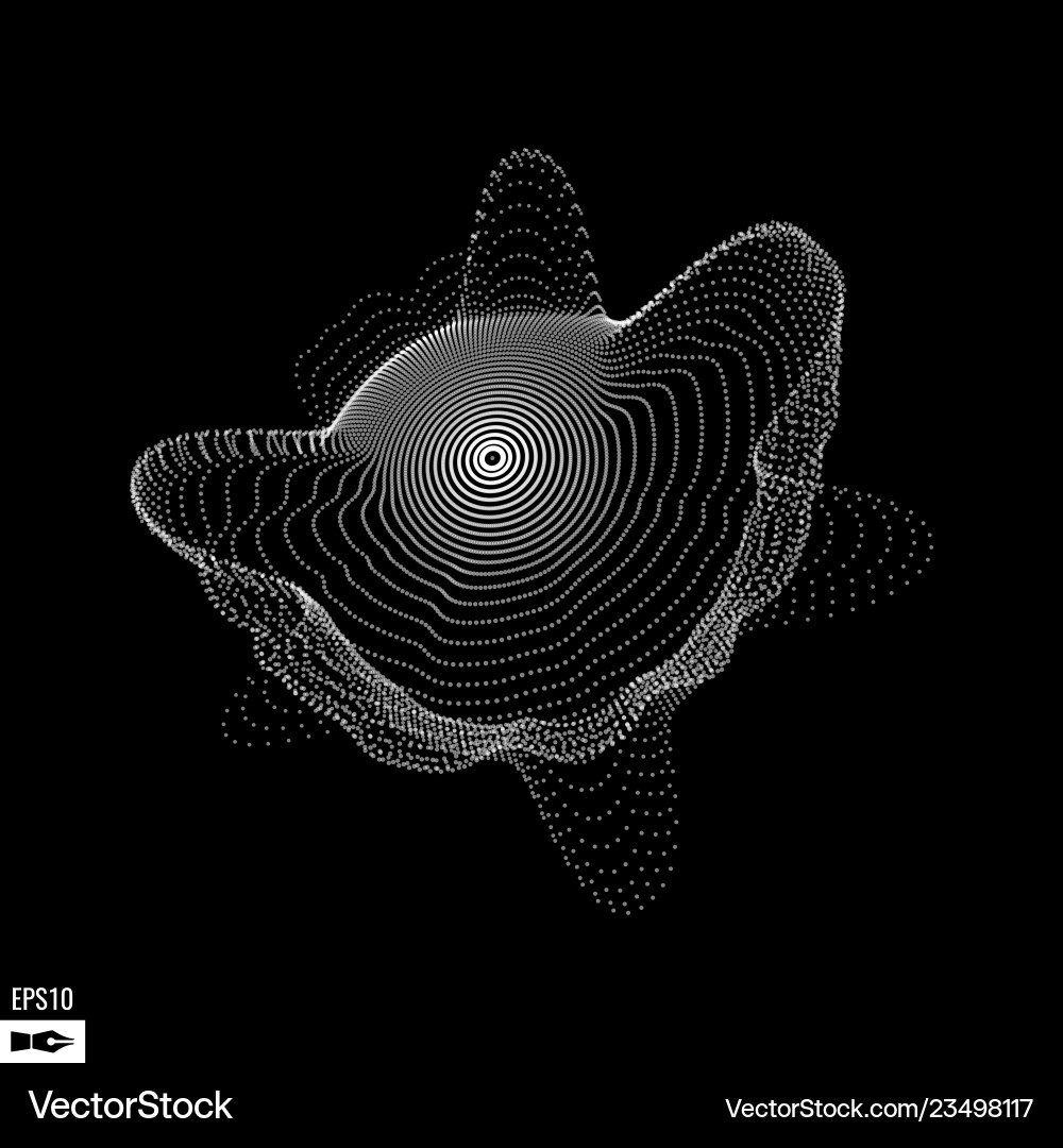 Abstract 3d illuminated distorted mesh sphere Abstract 3d illuminated distorted mesh sphere vector image