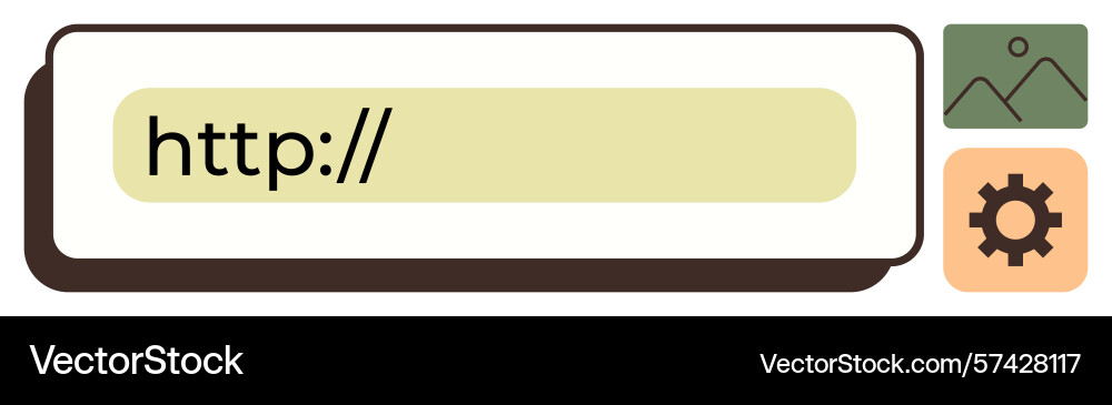 Browser address bar with navigation buttons Browser address bar with navigation buttons vector image