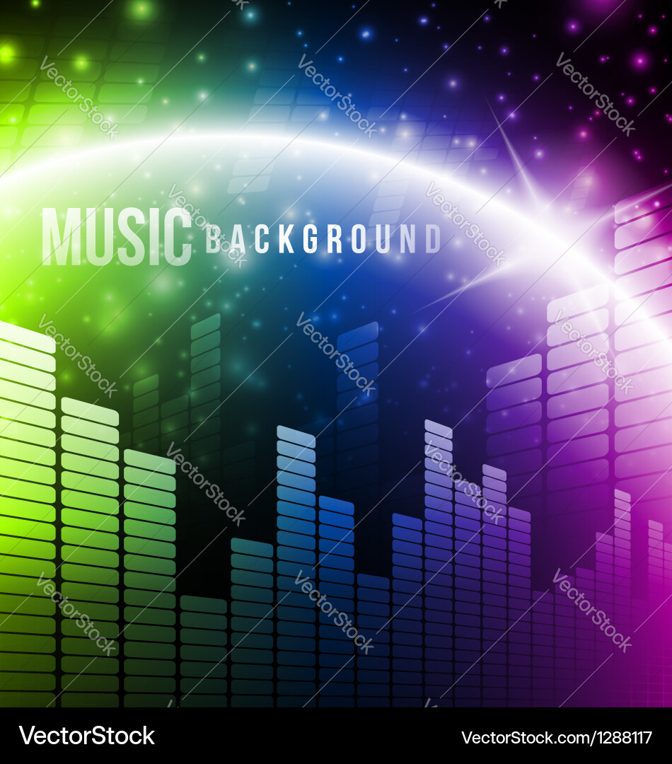 Dynamic Music Spectrum Background Vector Image