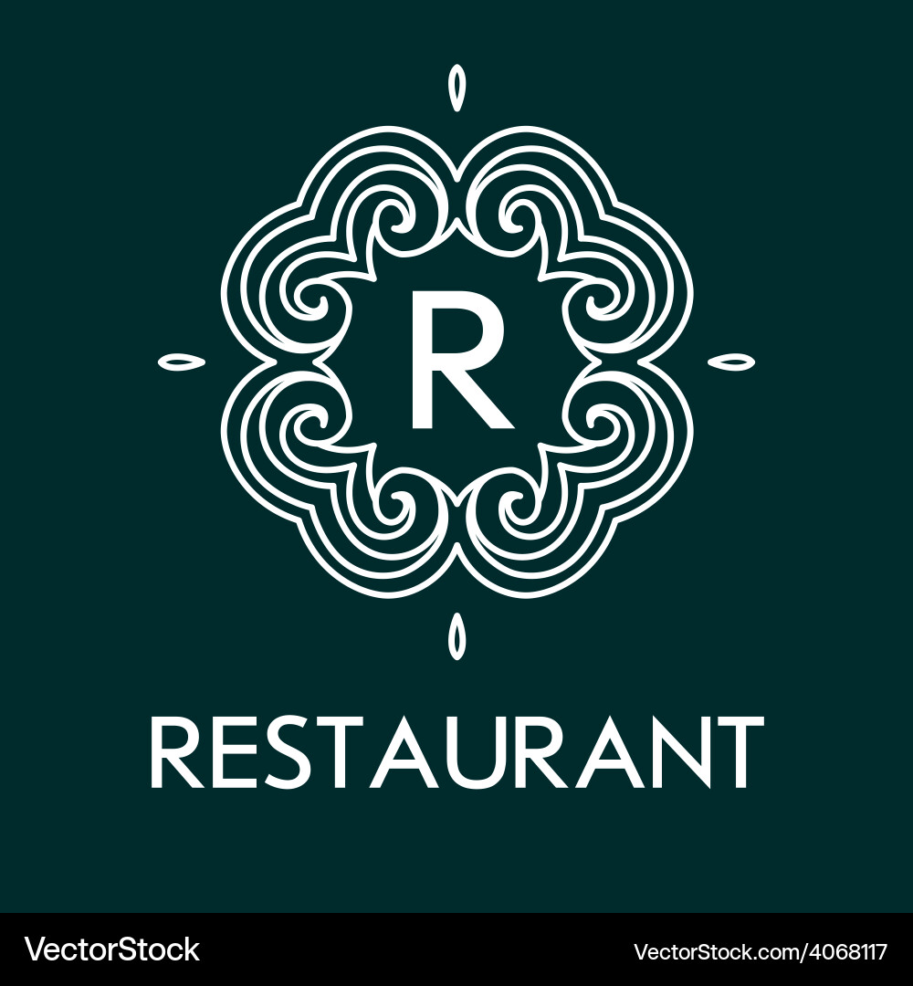 Monogram design template with letters vector image