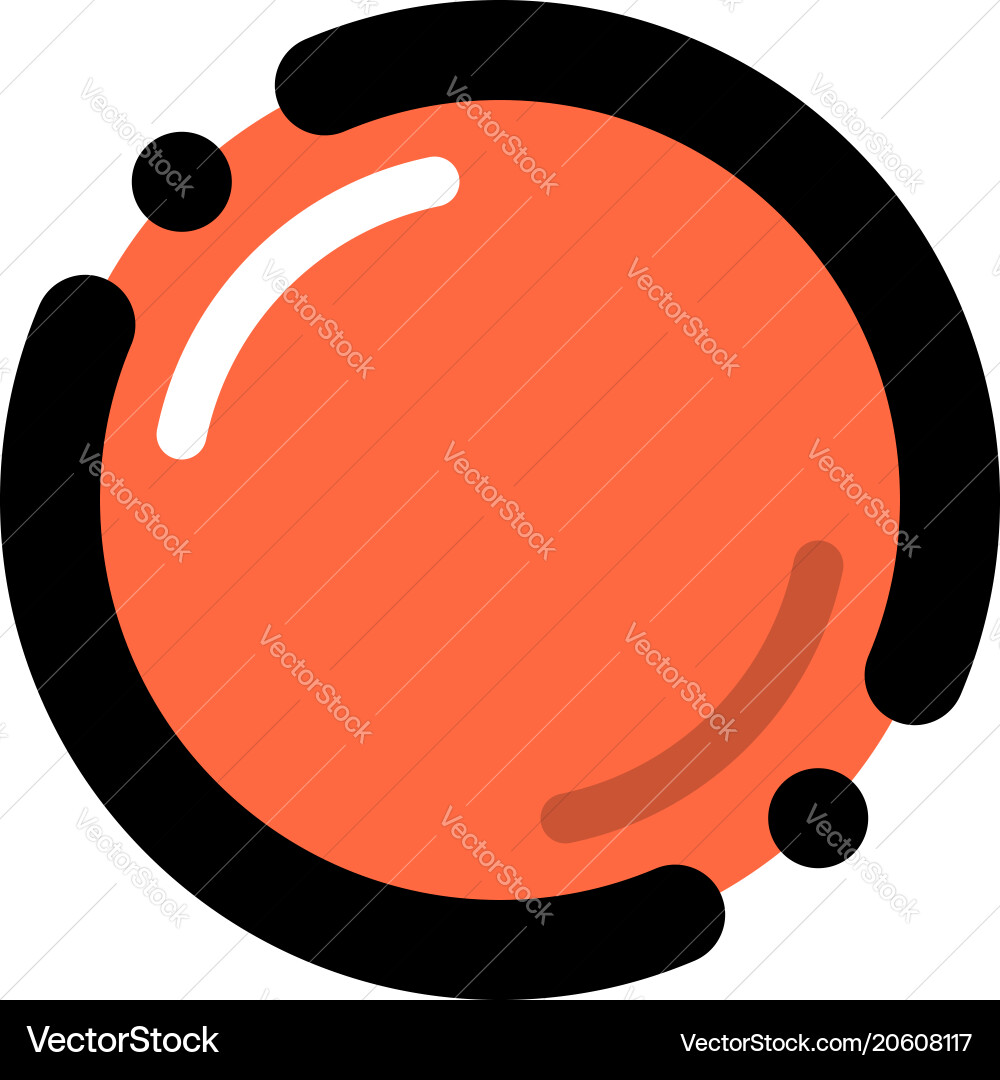 Red blank button with glare and shadow Vector Image