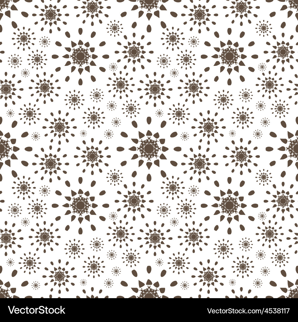 Seamless pattern with abstract flowers repeating vector image