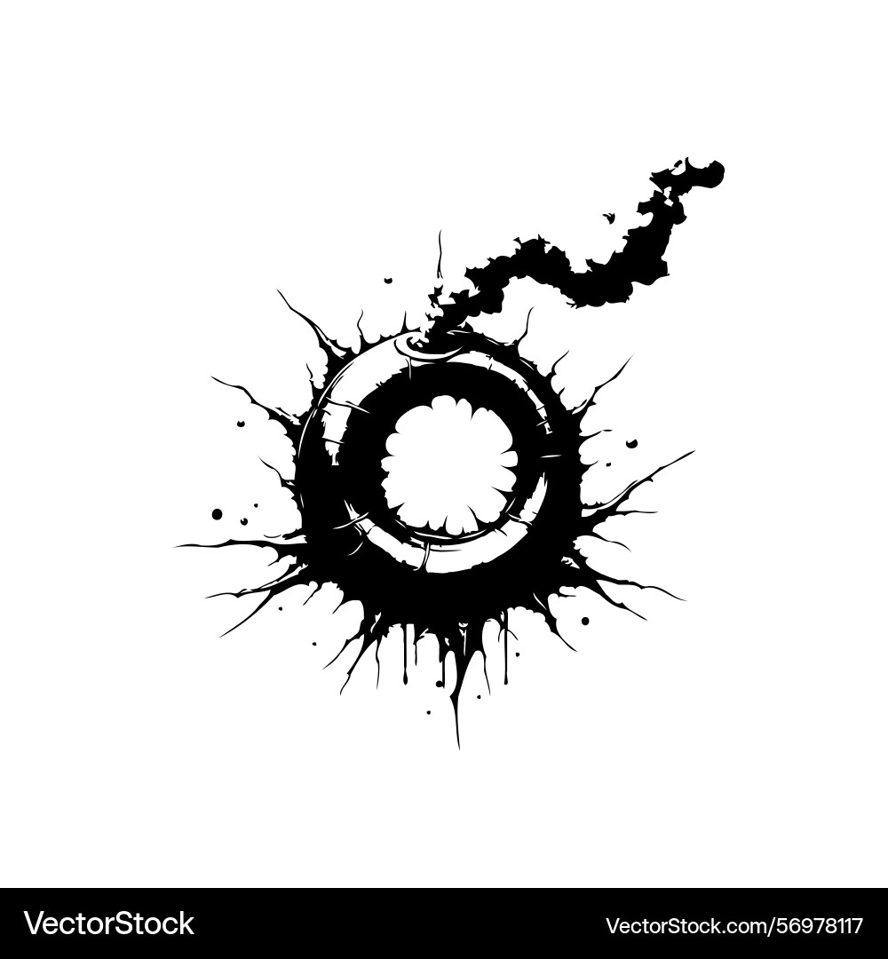 Stylized circular object with radiating spikes Vector Image