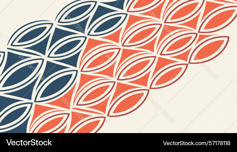 Abstract wavy geometric pattern in retro colors vector image