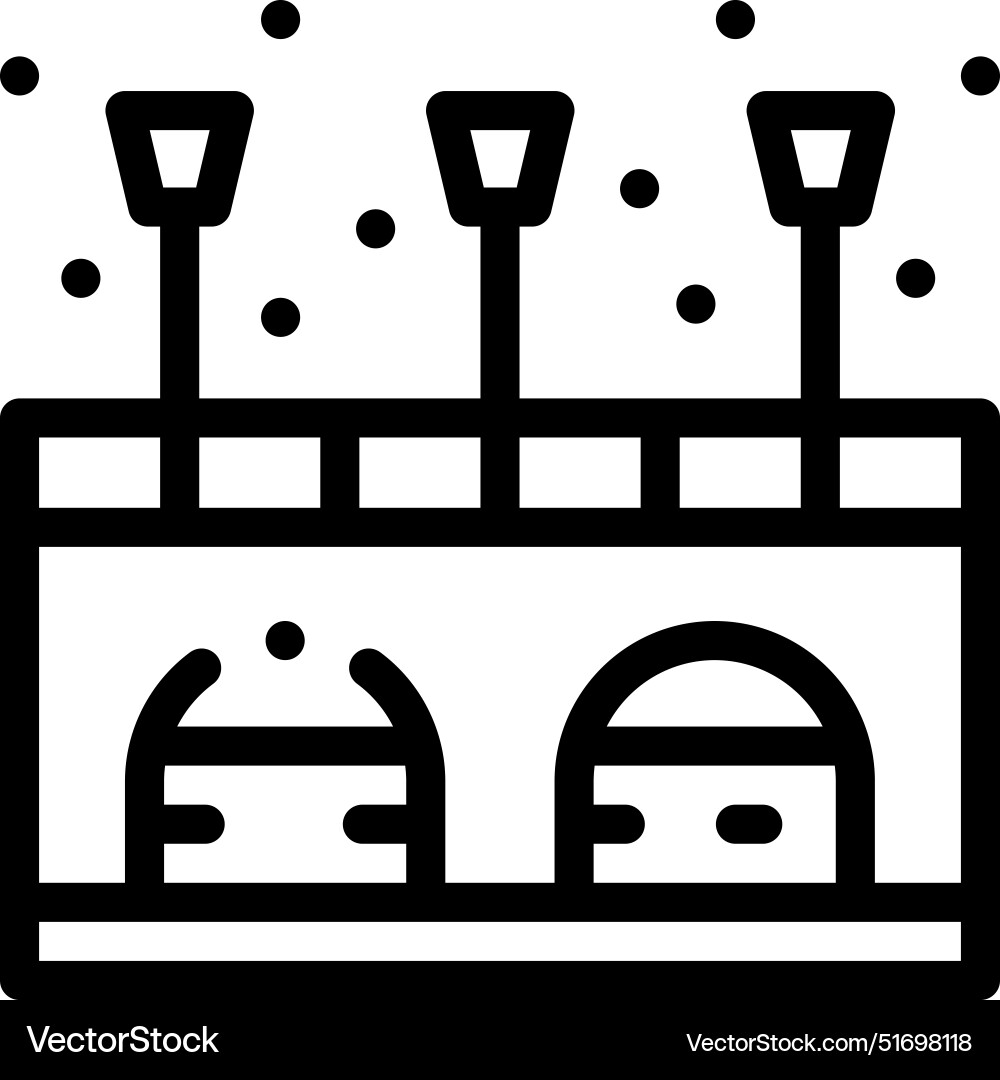 Bridge icon thin linear style design isolated Bridge icon thin linear style design isolated vector image