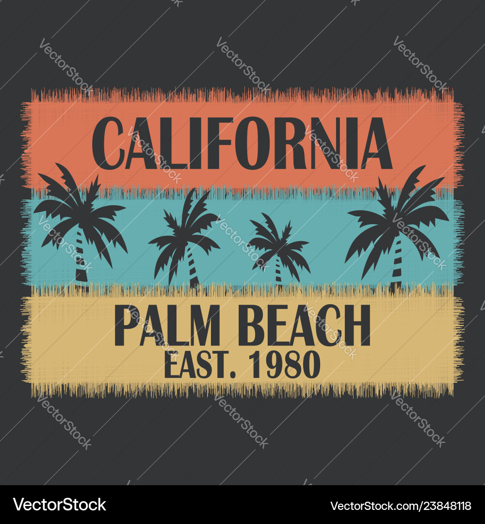 California typography for design clothes t-shirts vector image