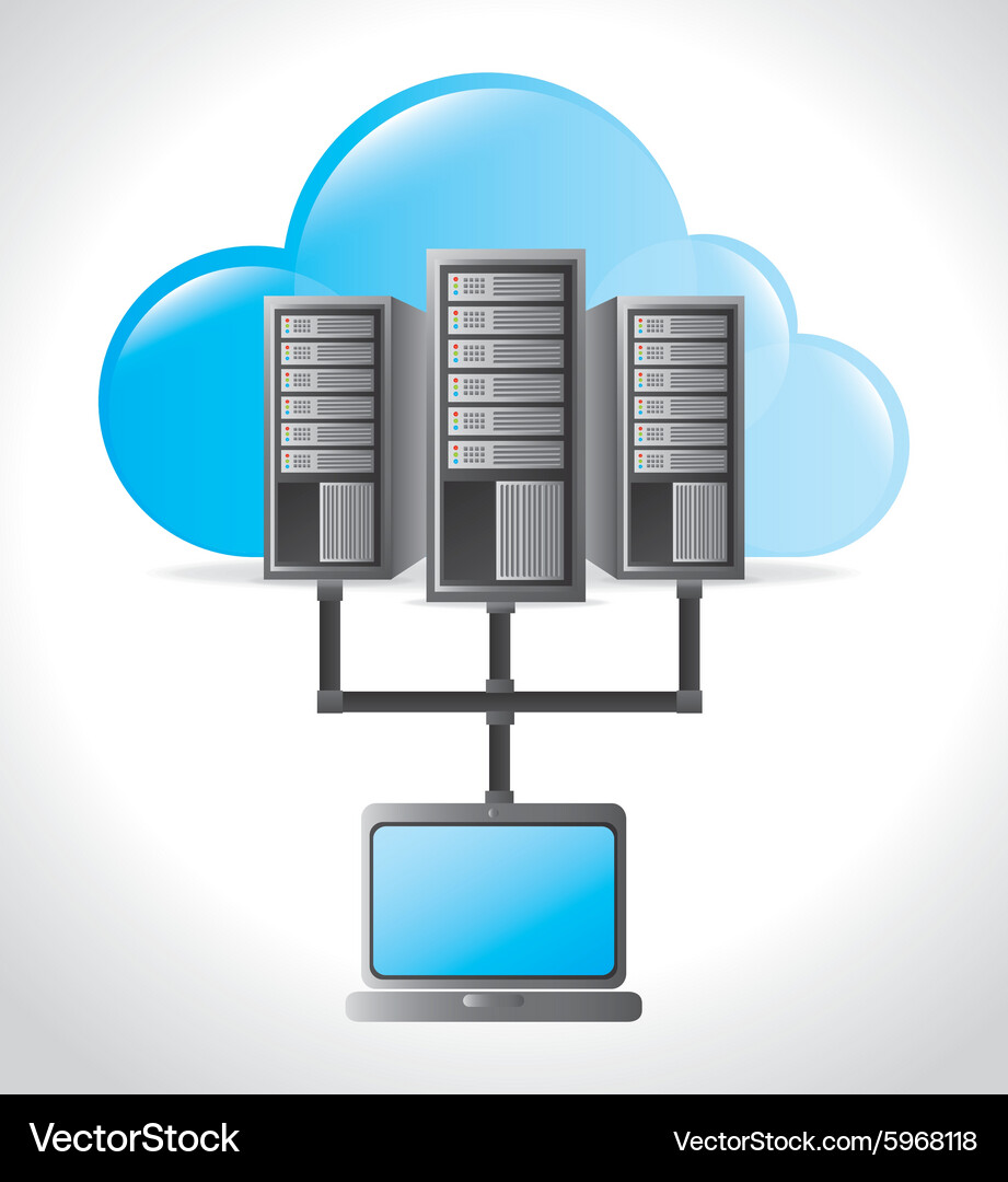 Data center and hosting Vector Image