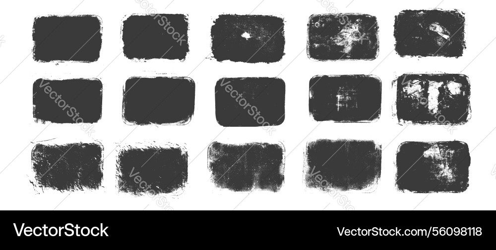 Quotation ink grunge set rectangle callout frames Quotation ink grunge set rectangle callout frames vector image