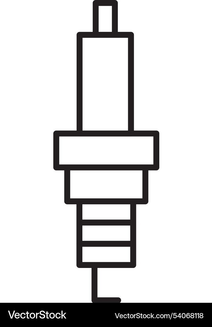 Spark plug line icon design Vector Image