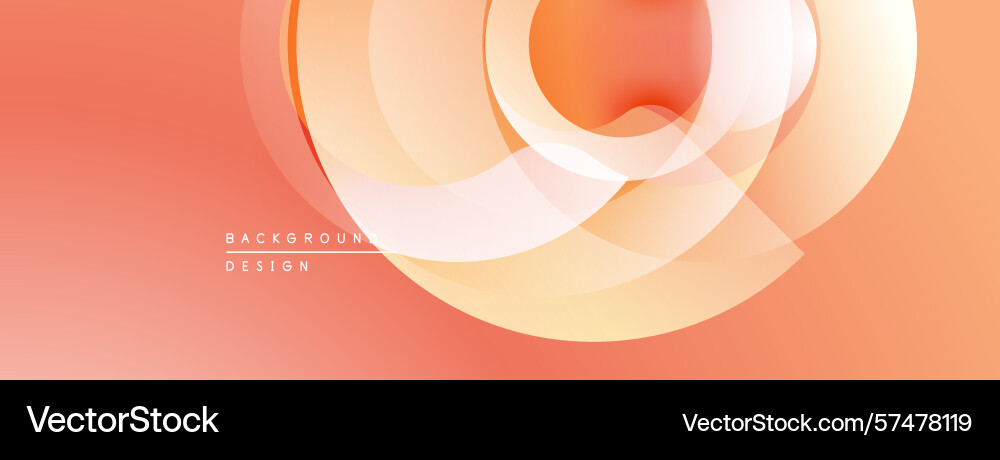 Abstract orange layers create flowing circular Abstract orange layers create flowing circular vector image