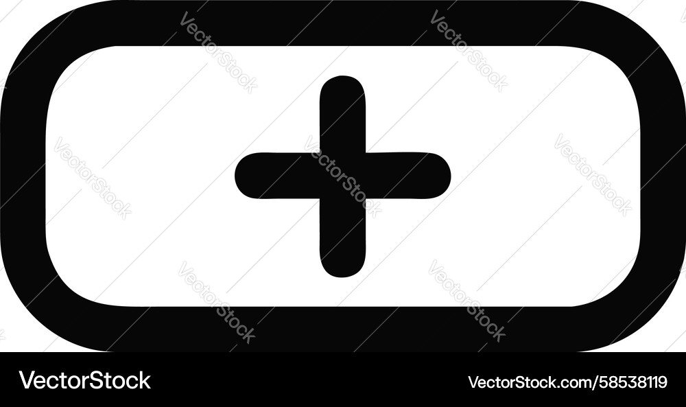 Bold Plus Sign Icon - Add or Create Vector Image