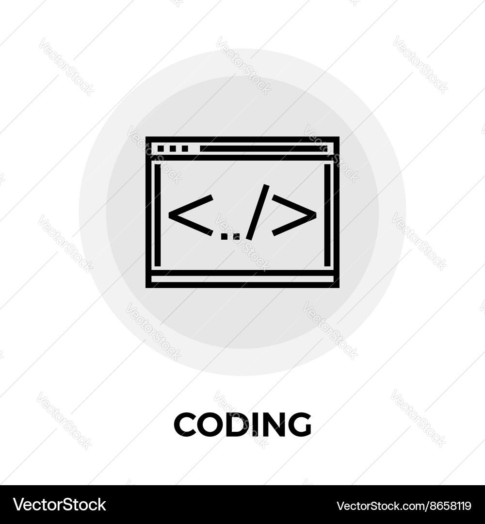 Codezeilensymbol Vektorbild