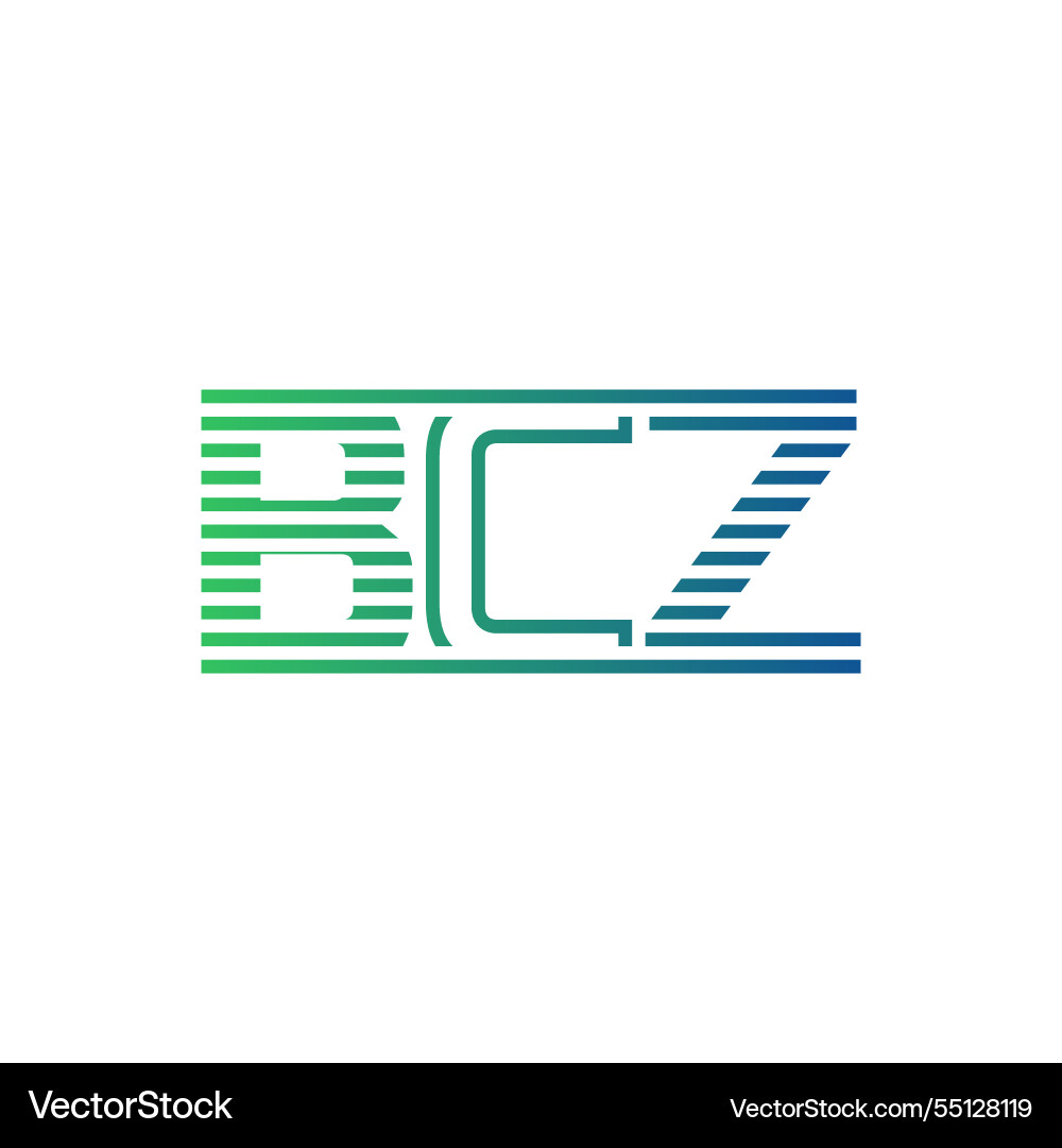 Modern bcz logo design letter minimalist Vector Image