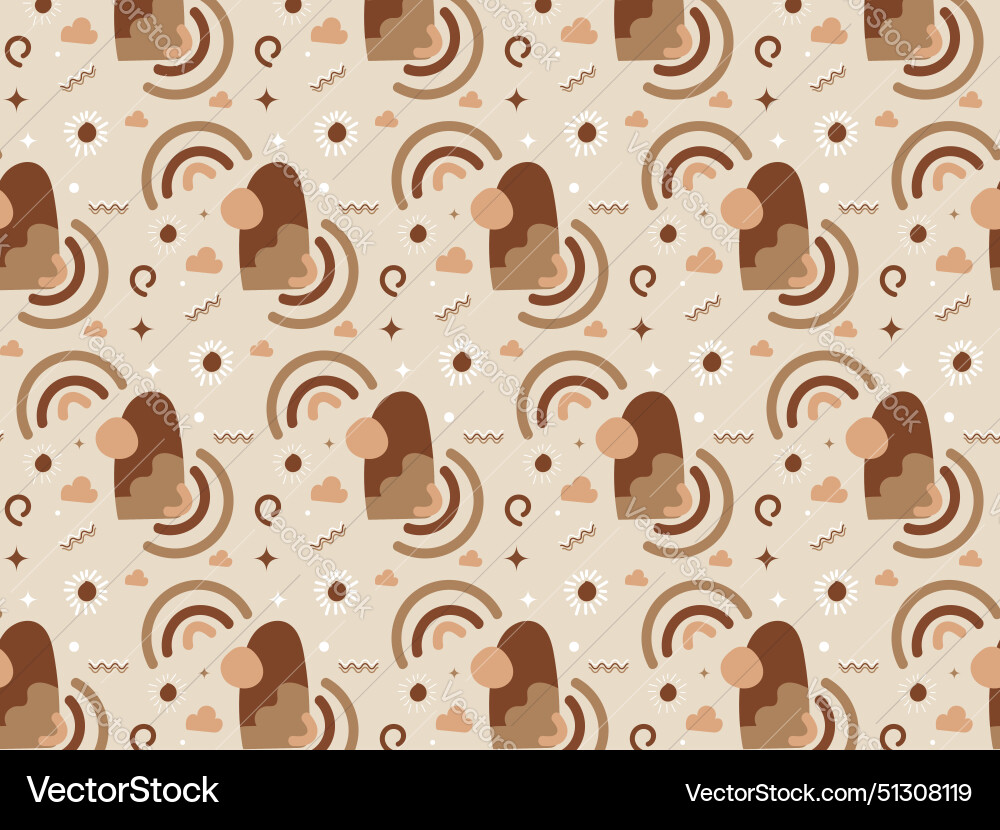 Modern boho style background pattern Vector Image