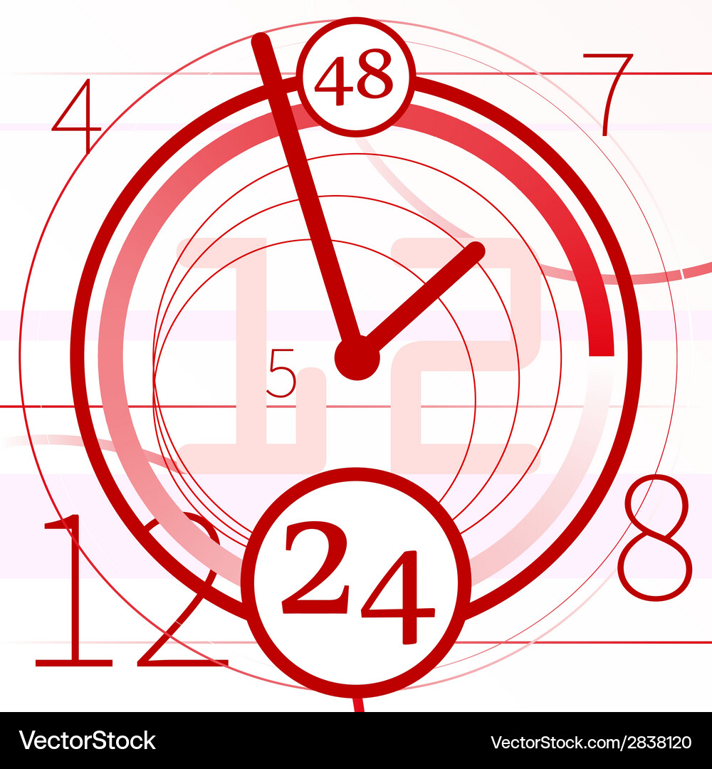 Abstract background with clock Vector Image