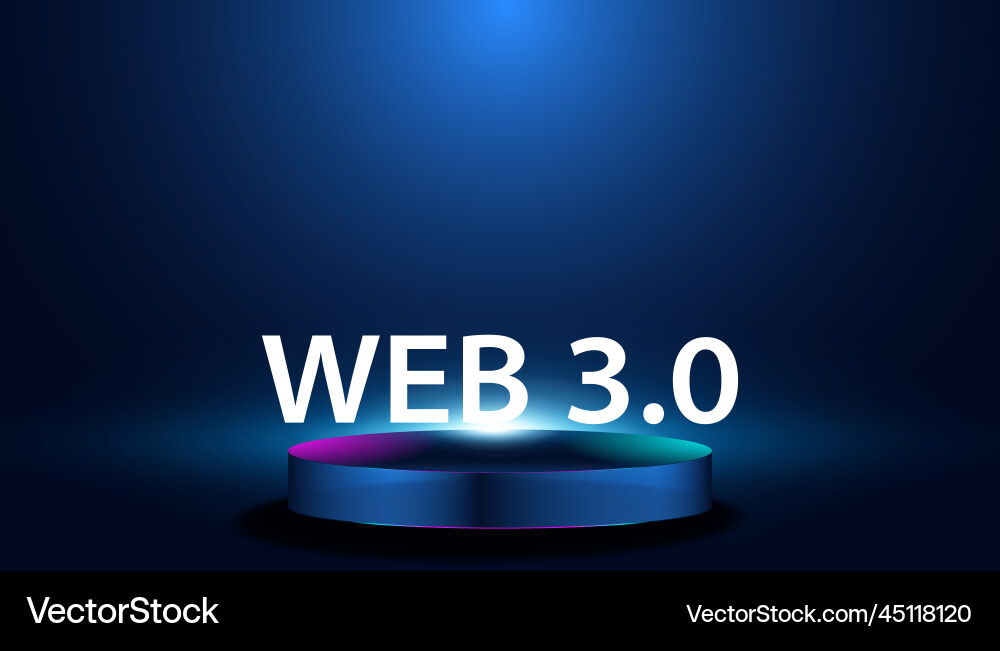 Abstract mock up base web 30 semantic vector image