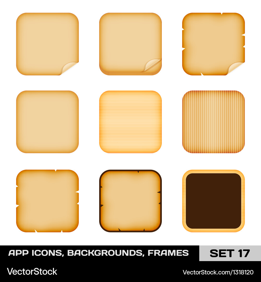 App Icon Frames - Set 17 Vector Image