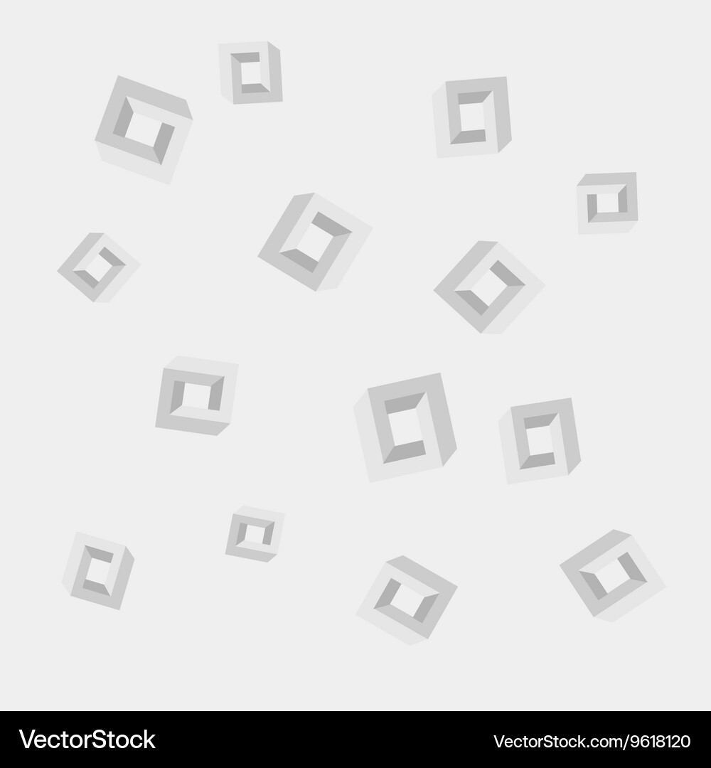 Geometric simple monochrome pattern of impossible Vector Image