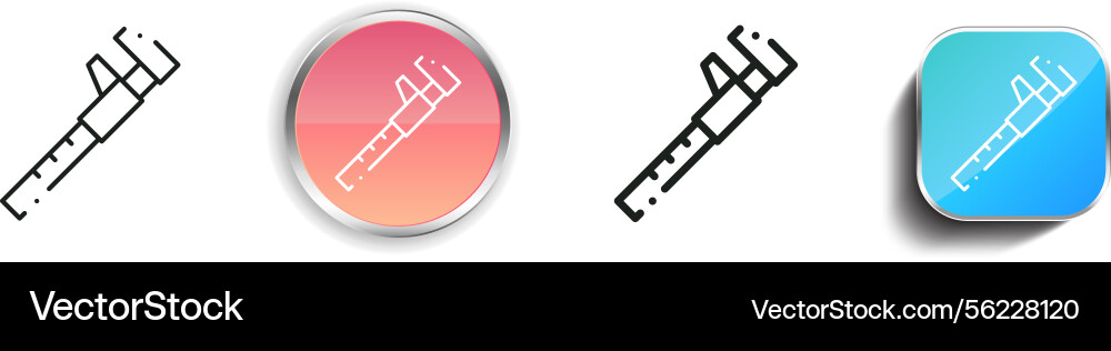 Measure icon thin linear regular and button style vector image