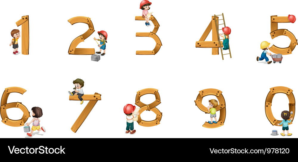 Numbers vector image