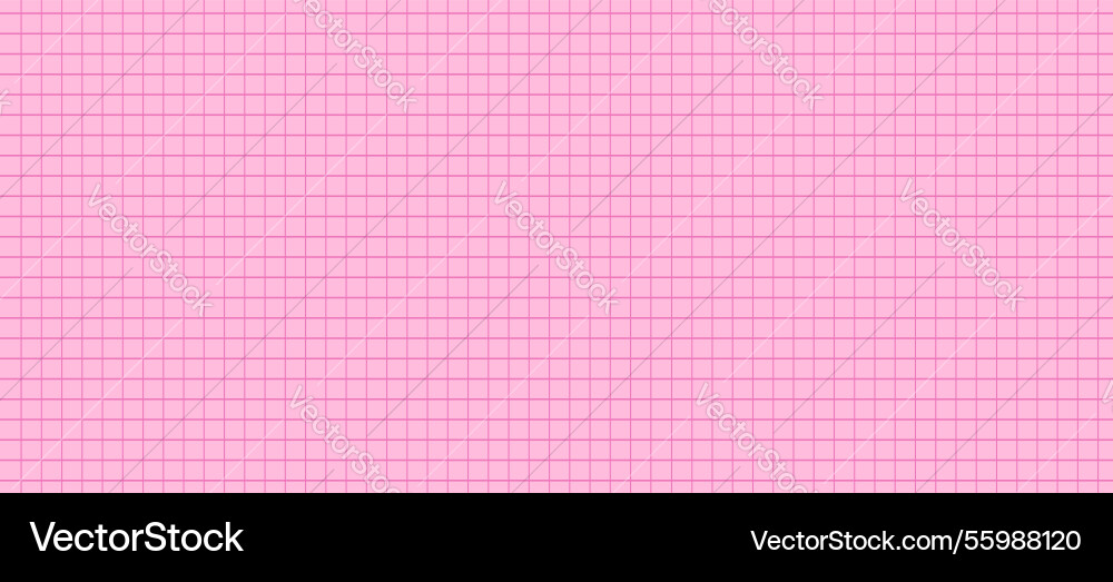 Pink notebook paper background with grid and lined Pink notebook paper background with grid and lined Vector Image