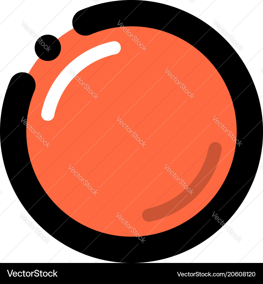 Red blank button with glare and shadow Red blank button with glare and shadow vector image