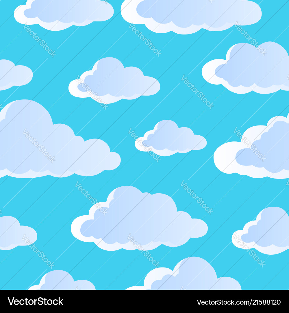 Seamless background with clouds 4 vector image