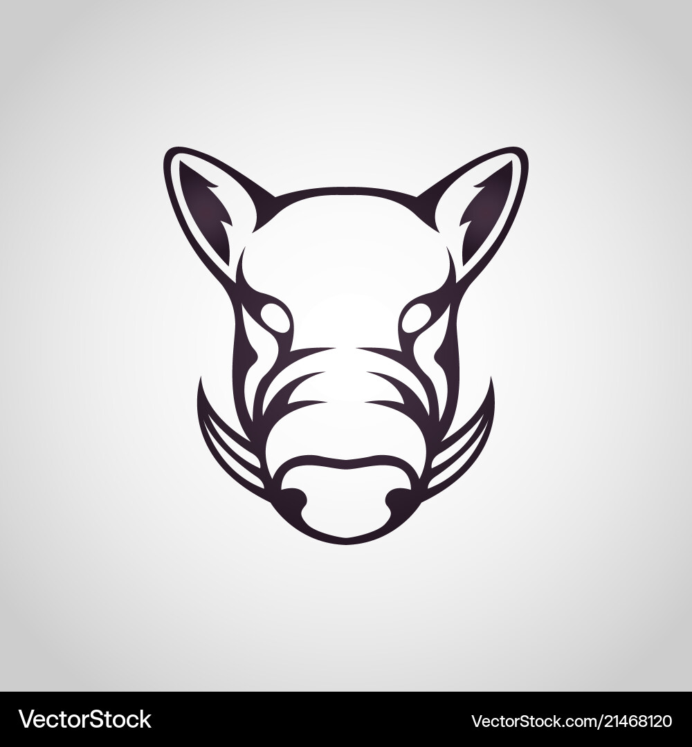 Wild boar logo icon vector image