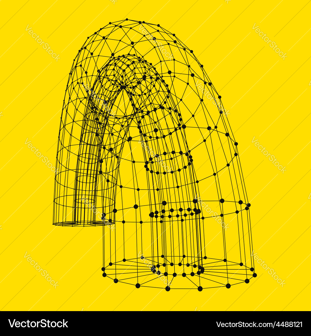 Abstract connection points and lines graphic Vector Image