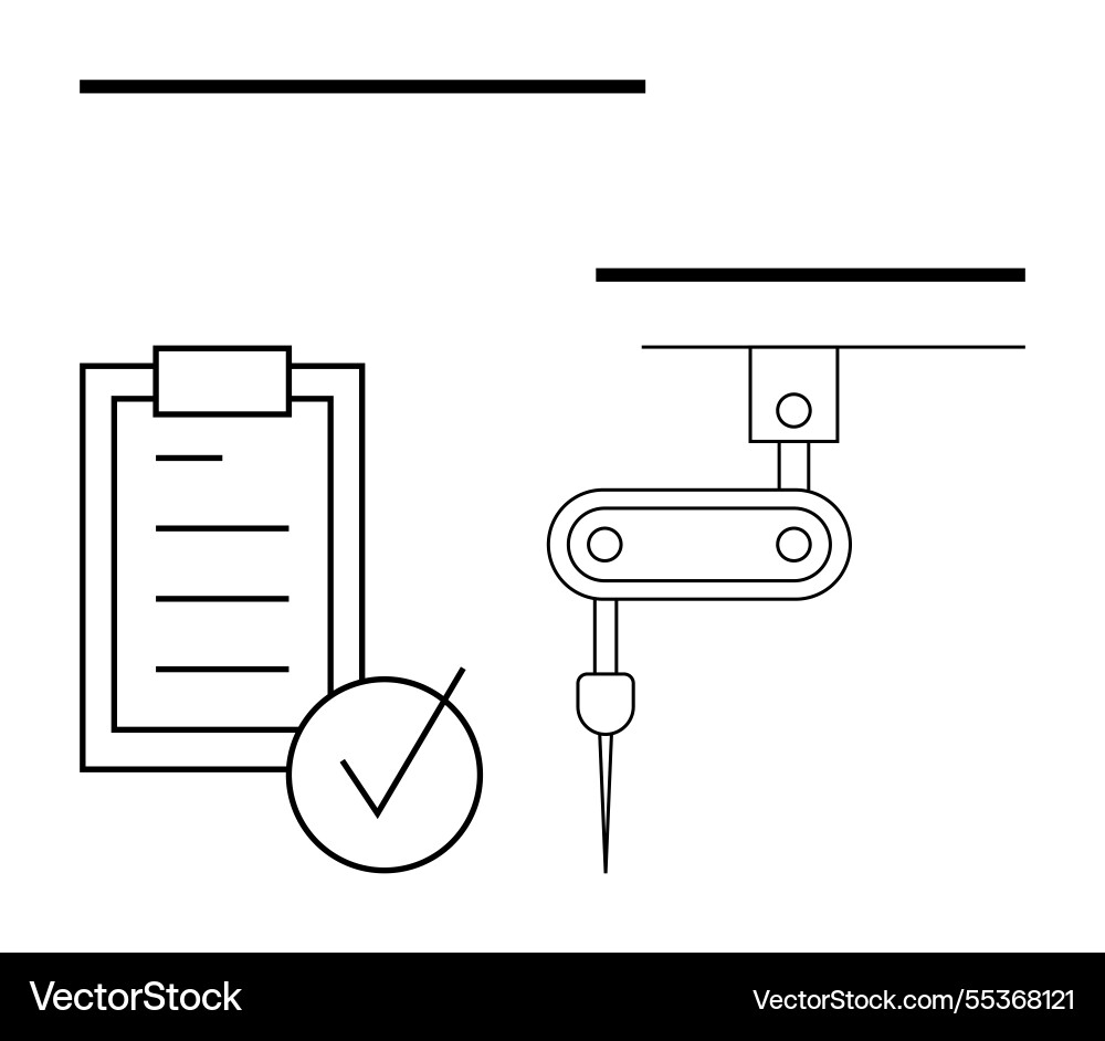 Automated production process with robotic arm Automated production process with robotic arm Vector Image
