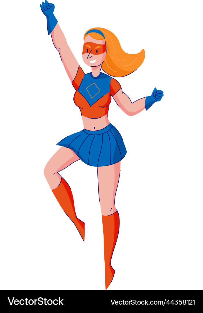 Female Superhero Comic Character Vector Image