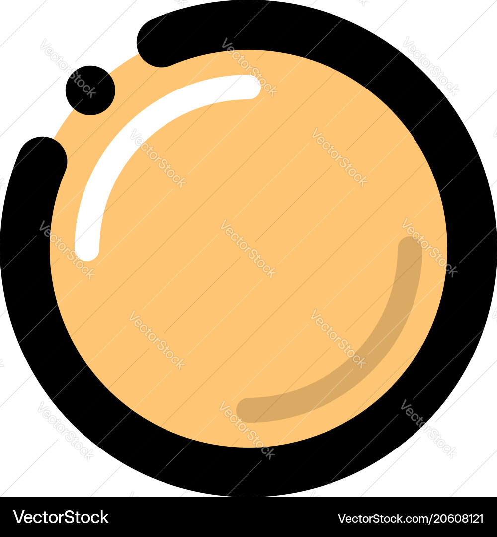 Yellow blank button with glare and shadow Yellow blank button with glare and shadow vector image