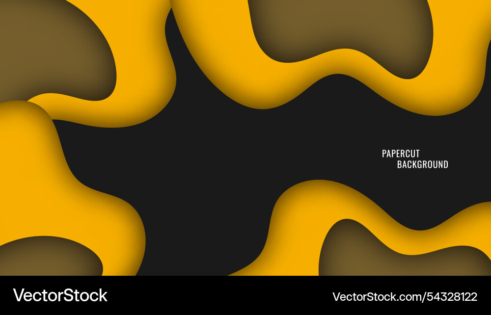 Abstract brown papercut pattern on dark background Abstract brown papercut pattern on dark background vector image