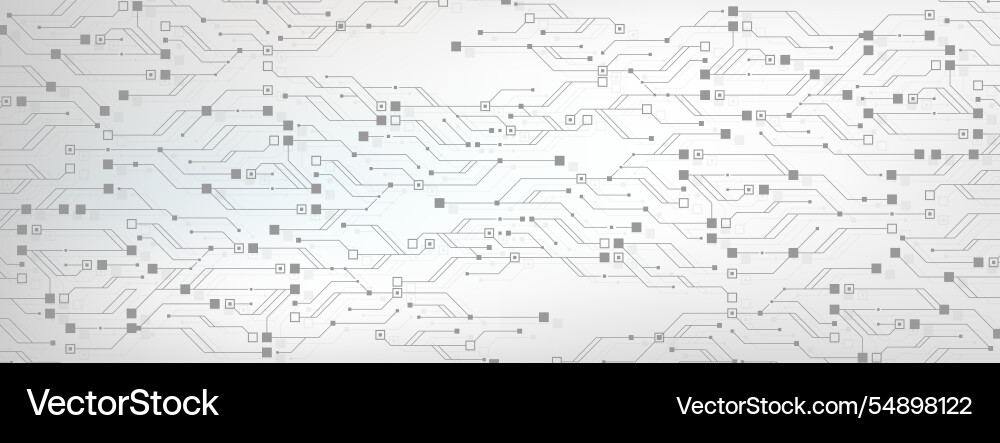 AI Circuitry & Neural Network vector image