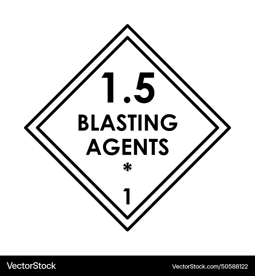 Blasting agents color element hazardous material Vector Image