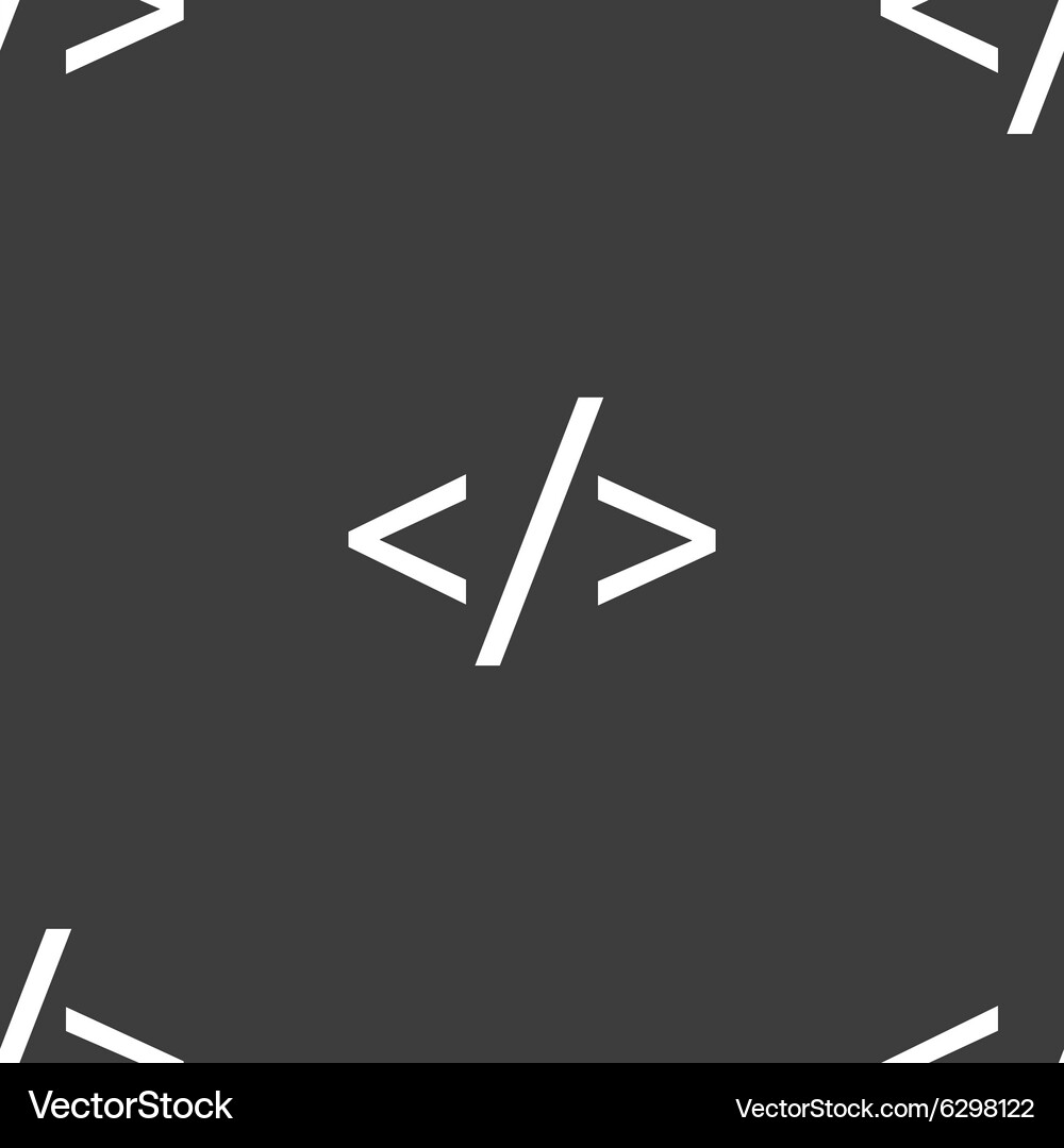 Code sign icon programming language symbol Vector Image