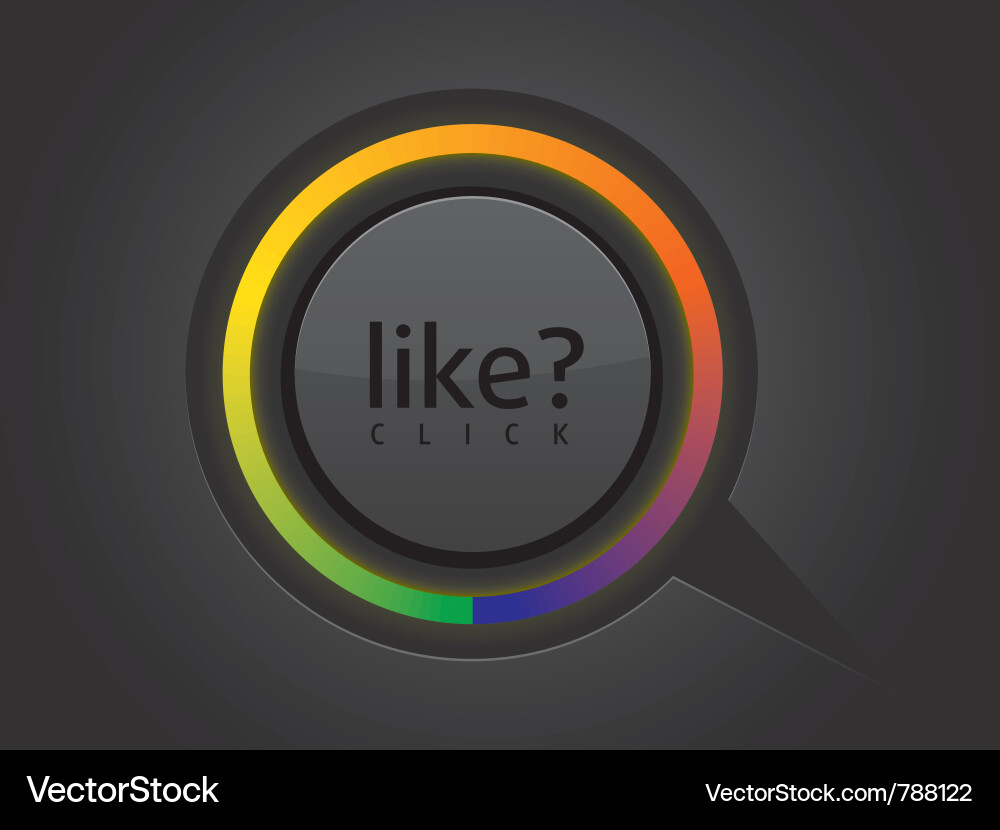 Colorful Like Button Icon Vector Image