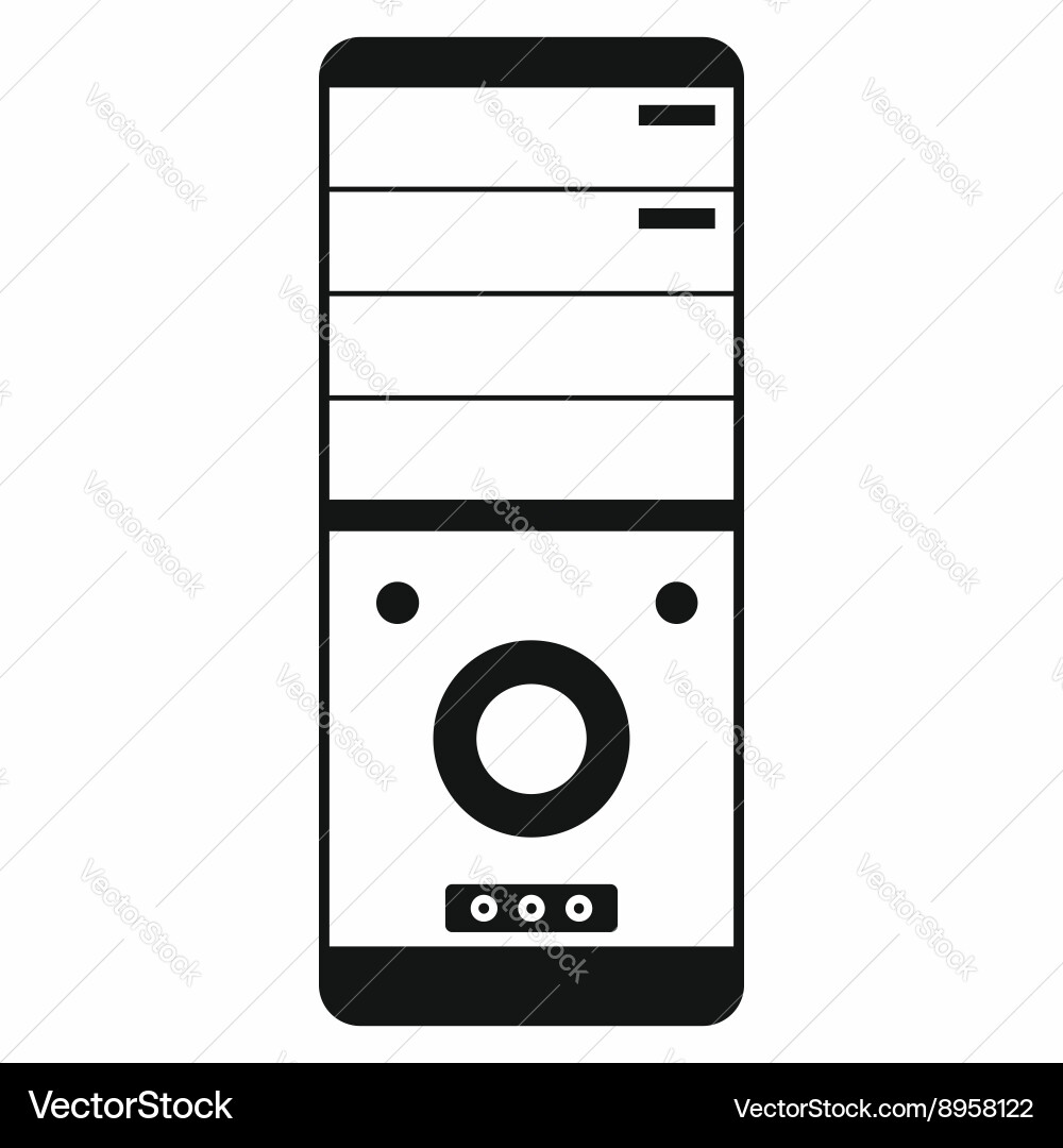 Computer System Unit Icon Vector Image