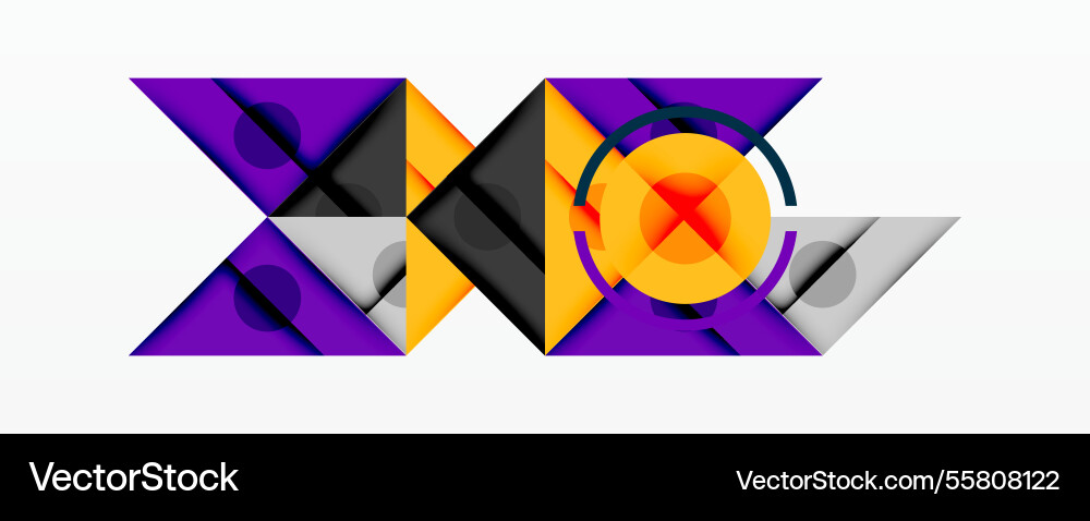 Geometric abstract design with layered triangles Geometric abstract design with layered triangles Vector Image