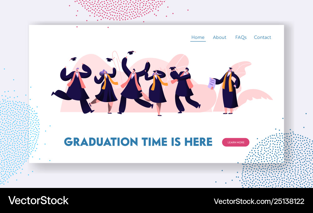 Graduating students in gowns and caps jumping Graduating students in gowns and caps jumping vector image