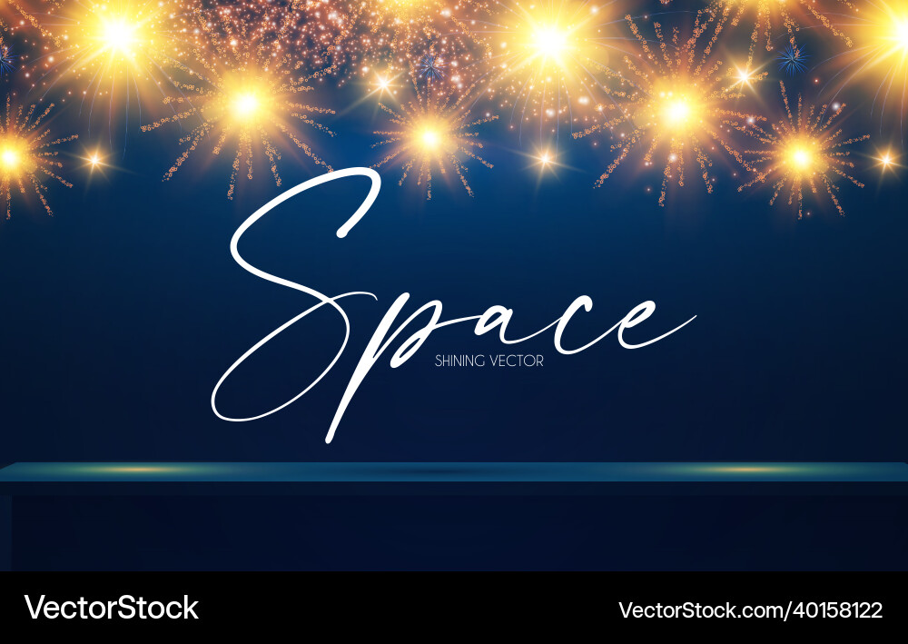Shining empty space with fireworks presentation Shining empty space with fireworks presentation vector image