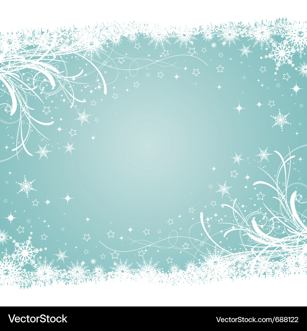 Winter Snowflake Background Vector Image