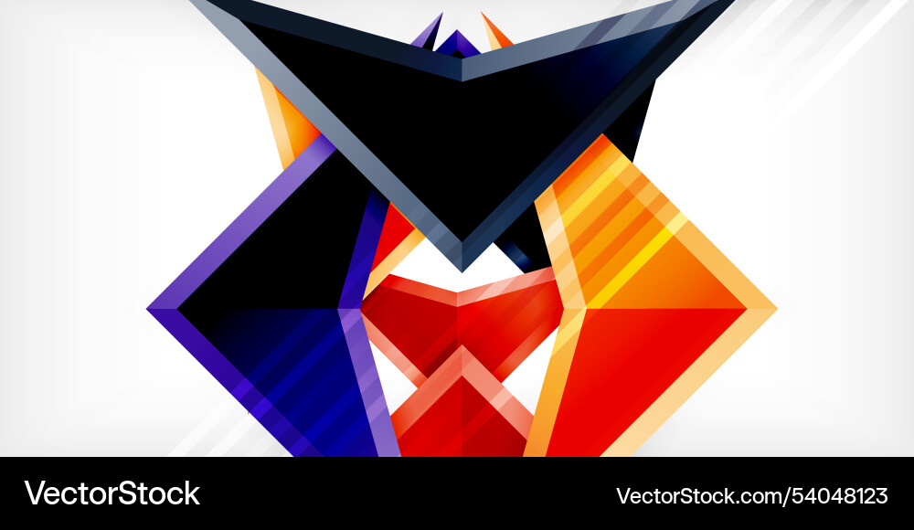 Abstract background color triangles and arrows Vector Image