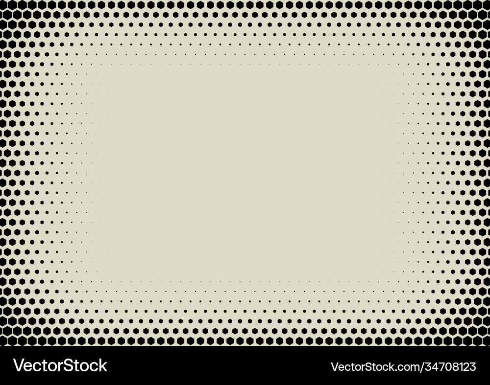 Abstract Hexagon Halftone Pattern vector image