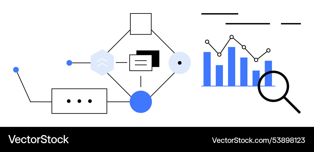 Analyzing data connecting information through Vector Image
